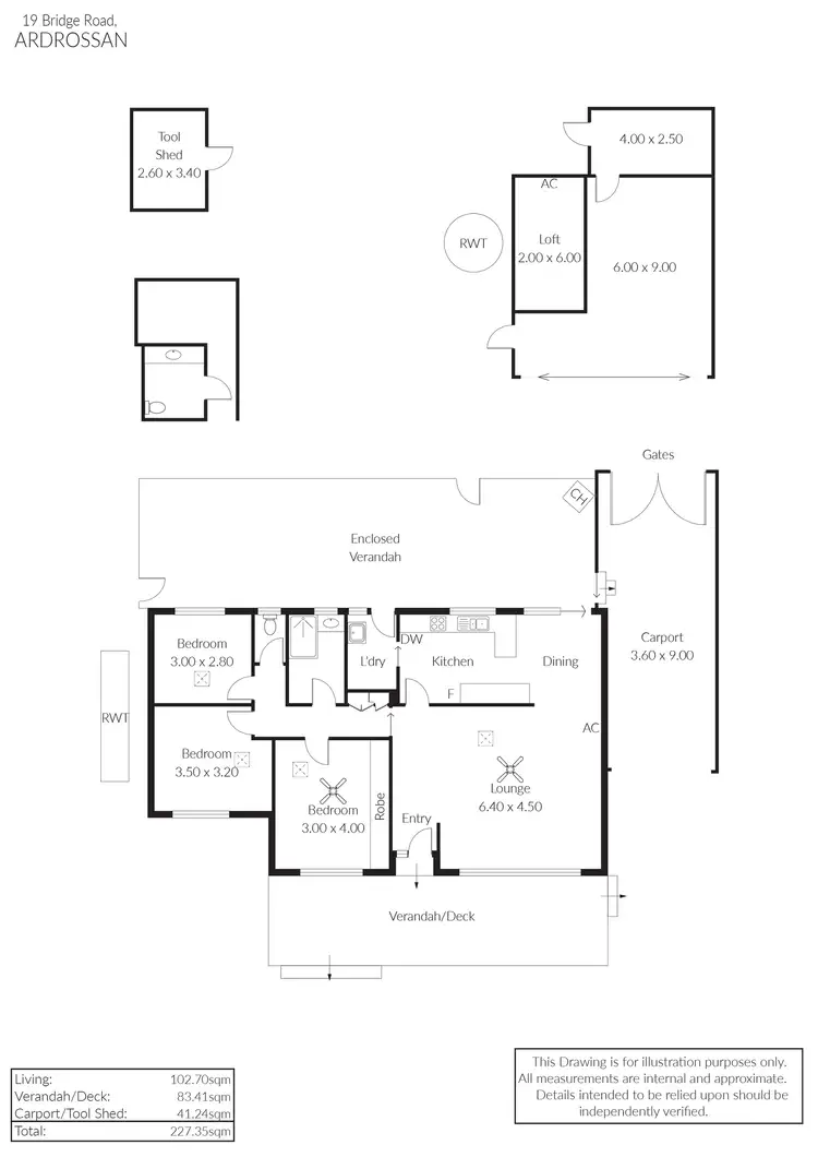 Floorplan of Homely house listing, 19 Bridge Road, Ardrossan SA 5571