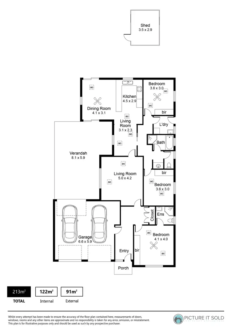 Floorplan of Homely house listing, 15 Petworth Street, Oakden SA 5086