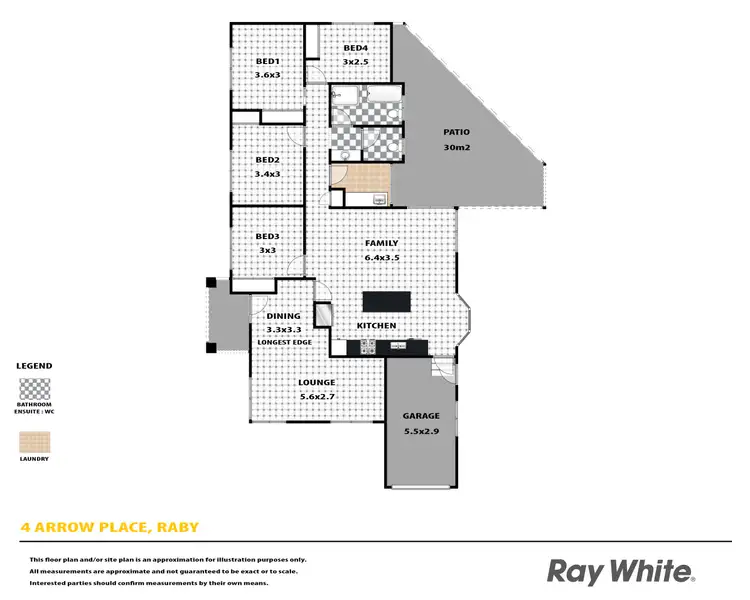 Floorplan of Homely house listing, 4 Arrow Place, Raby NSW 2566