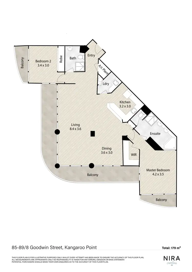 Floorplan of Homely apartment listing, 89/8 Goodwin Street, Kangaroo Point QLD 4169