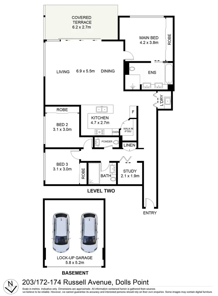 Floorplan of Homely apartment listing, 203/172-174 Russell Avenue, Dolls Point NSW 2219