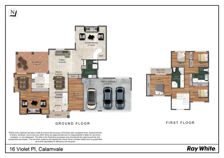 Floorplan of Homely house listing, 16 Violet Place, Calamvale QLD 4116