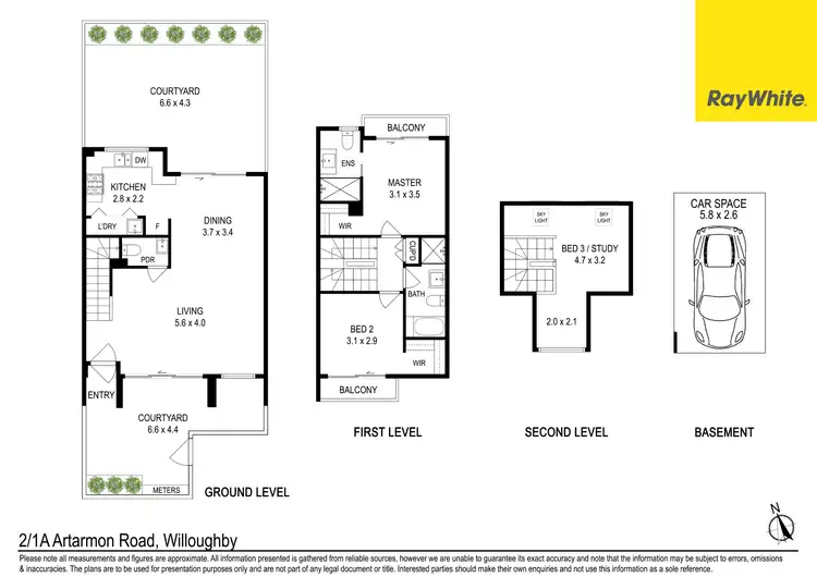 Floorplan of Homely townhouse listing, 2/1A Artarmon Road, Willoughby NSW 2068