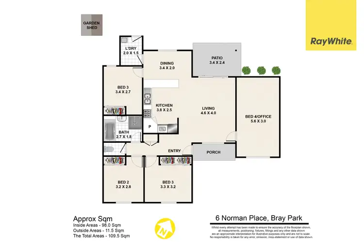 Floorplan of Homely house listing, 6 Norman Place, Bray Park QLD 4500