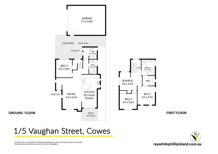 Floorplan of Homely house listing, 1/5 Vaughan Street, Cowes VIC 3922