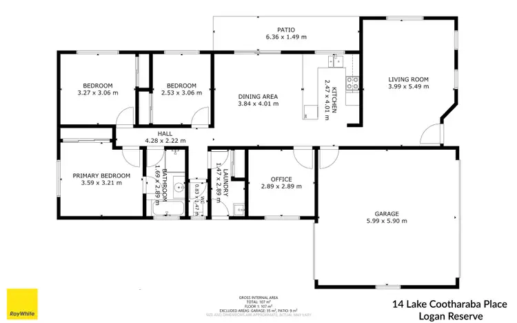 Floorplan of Homely house listing, 14 Lake Cootharaba Place, Logan Reserve QLD 4133