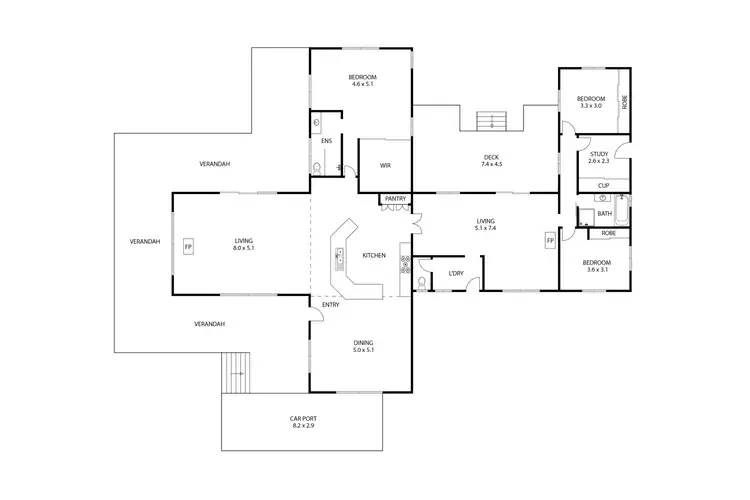Floorplan of Homely rural property listing, 829 Emu Creek Road, Emu Creek QLD 4355
