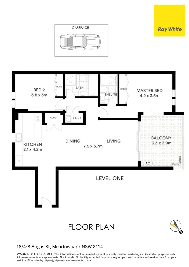 Floorplan of Homely apartment listing, 18/4-8 Angas Street, Meadowbank NSW 2114