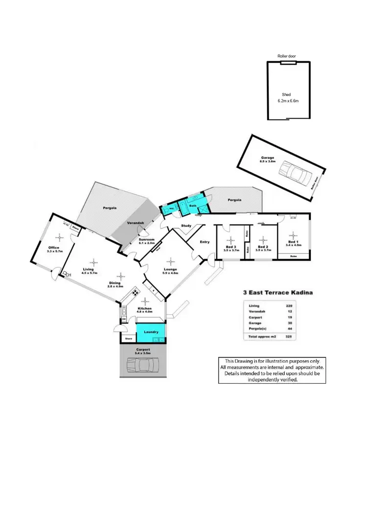 Floorplan of Homely house listing, 3 East Terrace, Kadina SA 5554