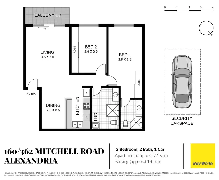 Floorplan of Homely apartment listing, 160/362 Mitchell Road, Alexandria NSW 2015