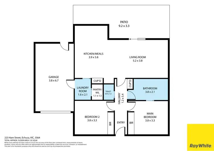 Floorplan of Homely townhouse listing, 2/23 Hare Street, Echuca VIC 3564