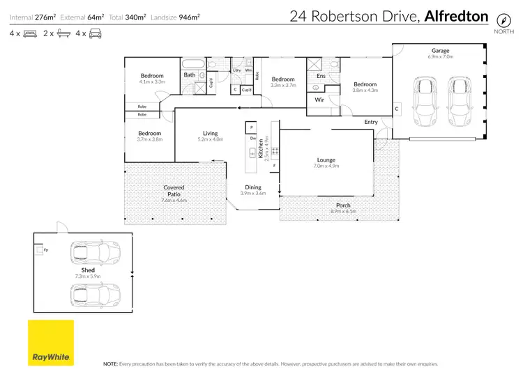 Floorplan of Homely house listing, 24 Robertson Drive, Alfredton VIC 3350