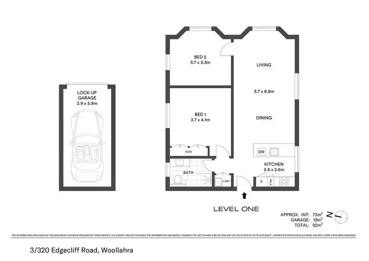 Floorplan of Homely unit listing, 3/320 Edgecliff Road, Woollahra NSW 2025