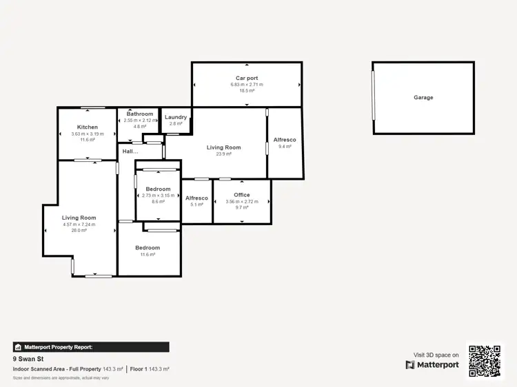 Floorplan of Homely house listing, 9 Swan Street, Wodonga VIC 3690