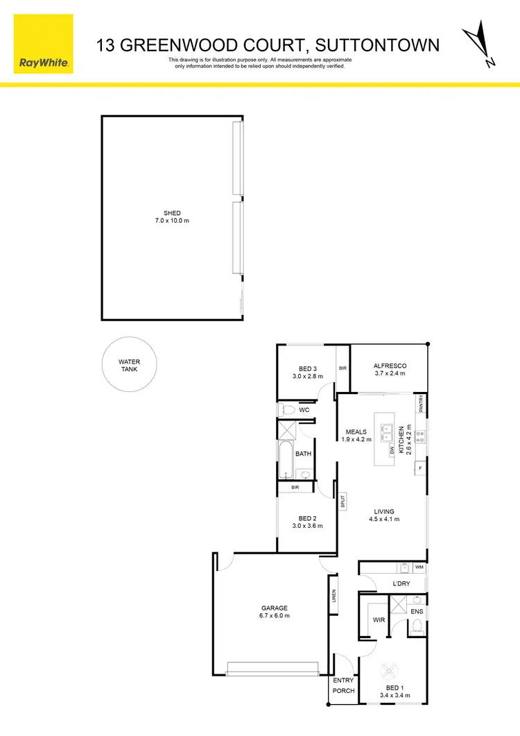 Floorplan of Homely house listing, 13 Greenwood Court, Suttontown SA 5291