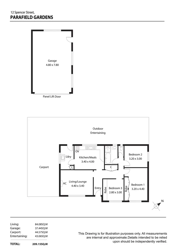 Floorplan of Homely house listing, 12 Spencer Street, Parafield Gardens SA 5107