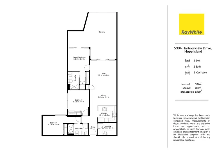 Floorplan of Homely apartment listing, 5304 Harbourview Drive, Hope Island QLD 4212