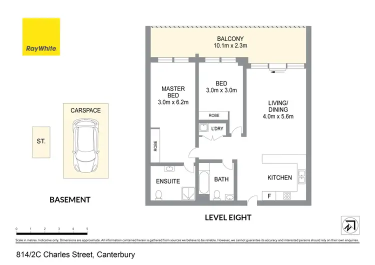 Floorplan of Homely apartment listing, 814/2C Charles Street, Canterbury NSW 2193