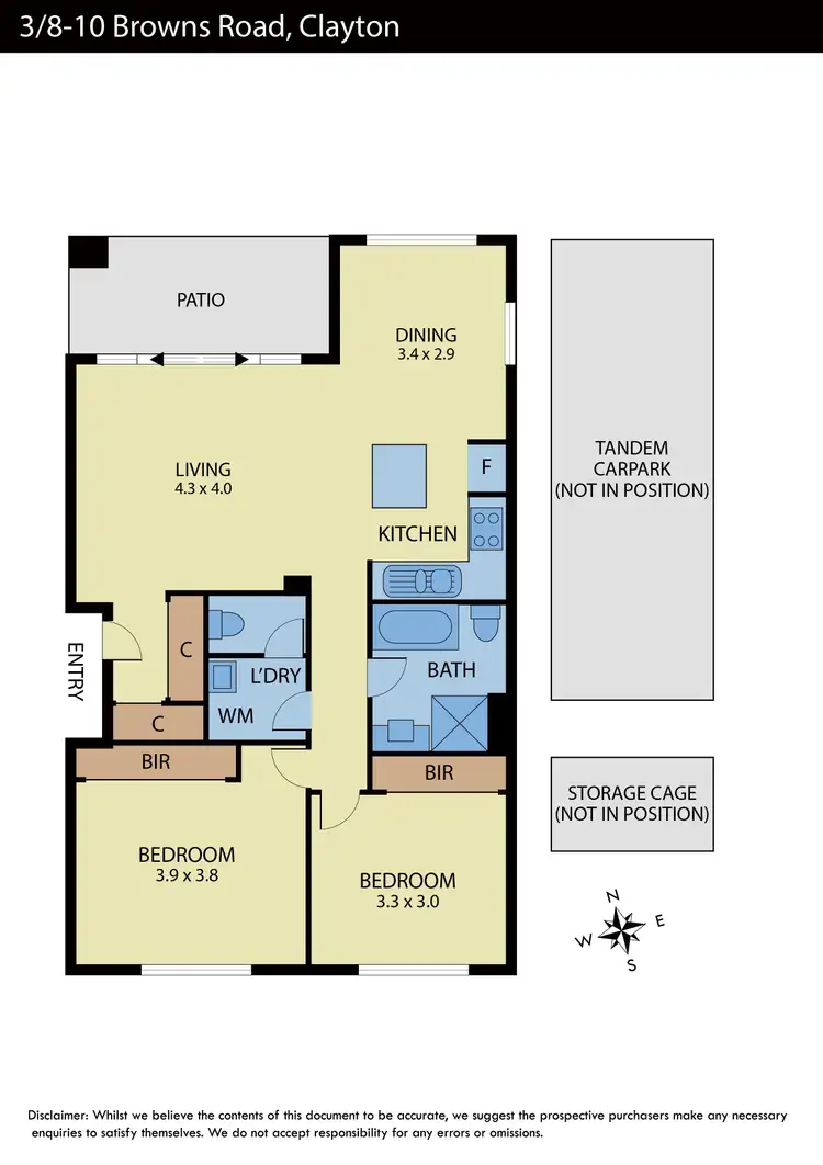 Floorplan of Homely apartment listing, 3/8-10 Browns Road, Clayton VIC 3168
