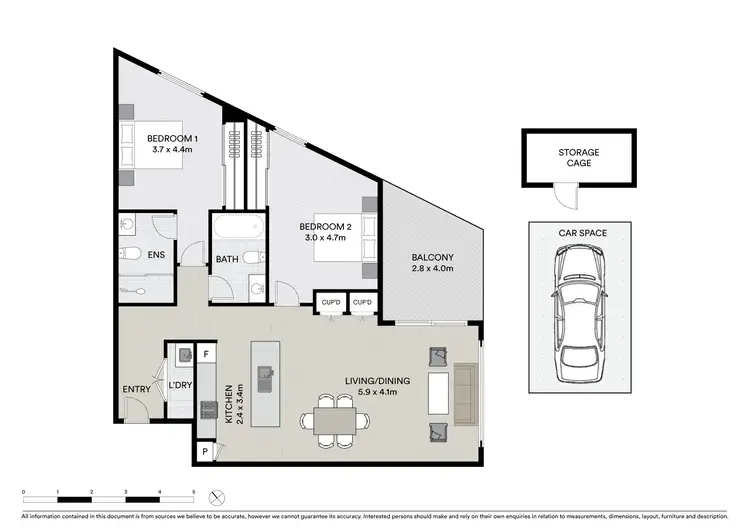 Floorplan of Homely apartment listing, 1011/17 Chisholm Street, Wolli Creek NSW 2205