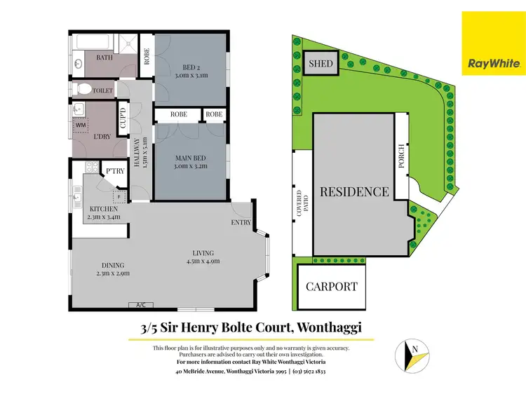 Floorplan of Homely unit listing, 3/5 Sir Henry Bolte Court, Wonthaggi VIC 3995