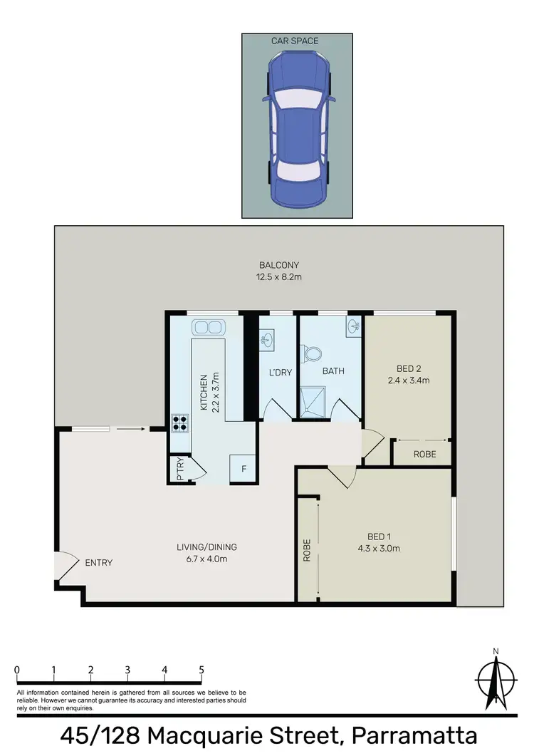 Floorplan of Homely apartment listing, 45/128 Macquarie Street, Parramatta NSW 2150