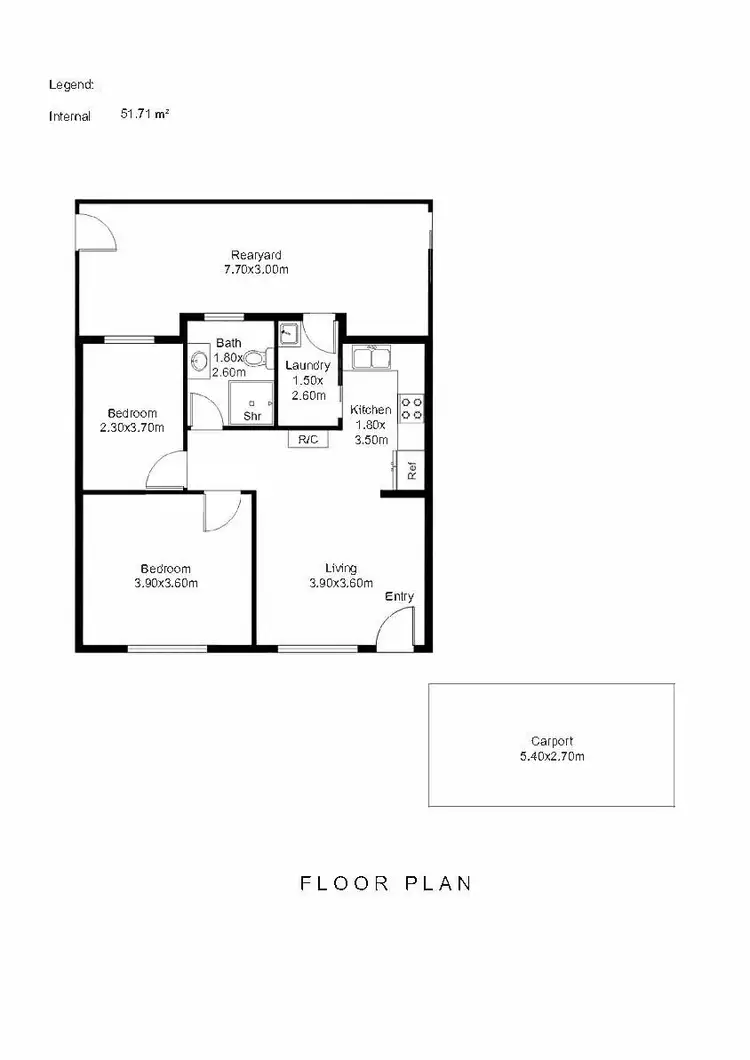 Floorplan of Homely apartment listing, 2/21A Park Street South, Woodville SA 5011