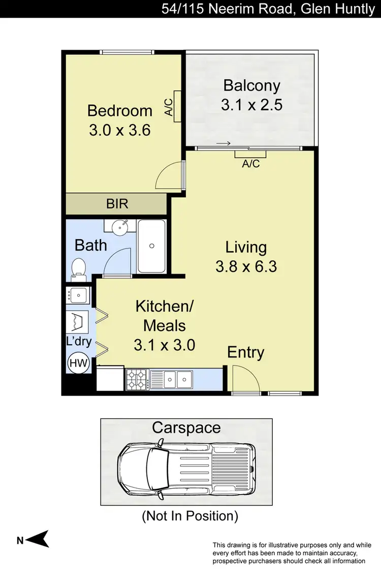 Floorplan of Homely apartment listing, 54/115 Neerim Road, Glen Huntly VIC 3163