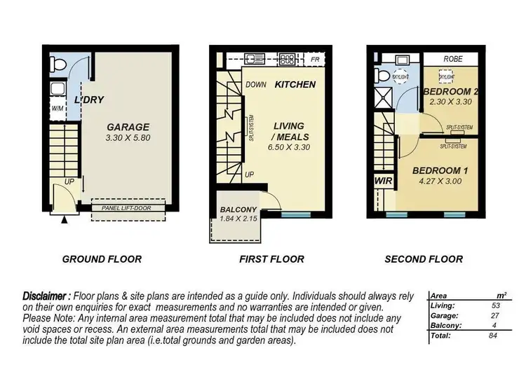 Floorplan of Homely townhouse listing, 3/132 Gray Street, Adelaide SA 5000