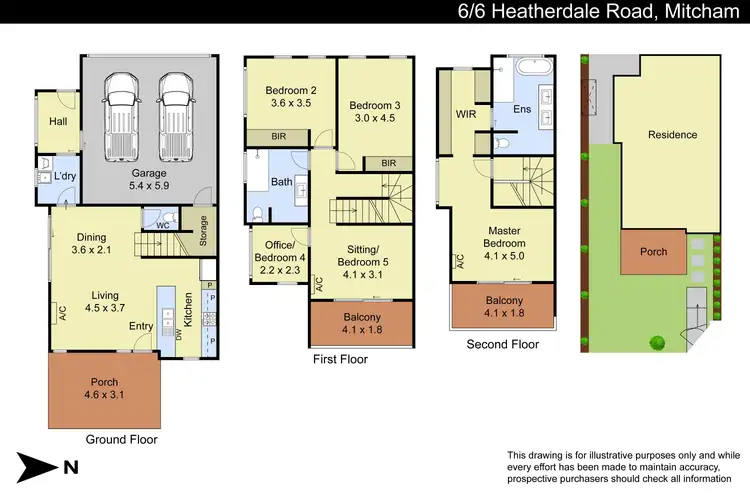 Floorplan of Homely townhouse listing, 6/6 Heatherdale Road, Mitcham VIC 3132