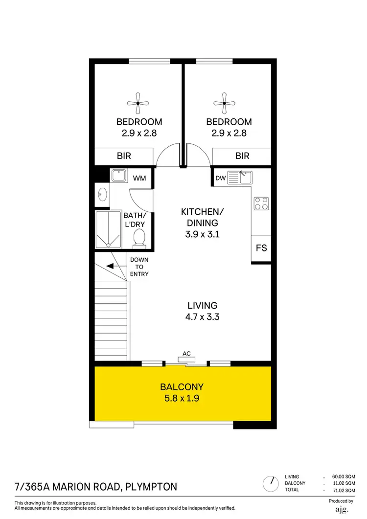 Floorplan of Homely apartment listing, 7/365A Marion Road, Plympton SA 5038