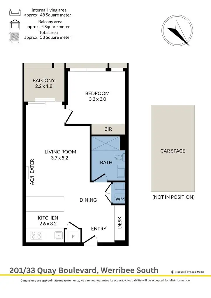 Floorplan of Homely apartment listing, 201/33 Quay Boulevard, Werribee South VIC 3030