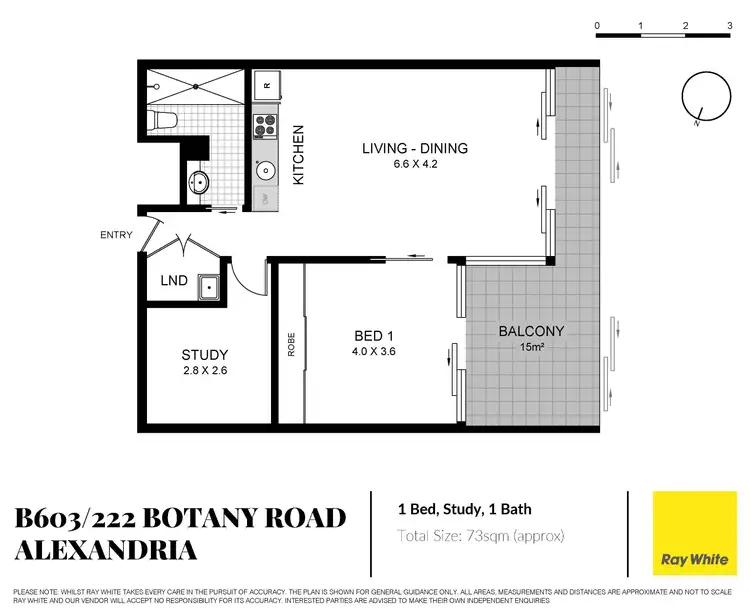 Floorplan of Homely apartment listing, B603/222 Botany Road, Alexandria NSW 2015