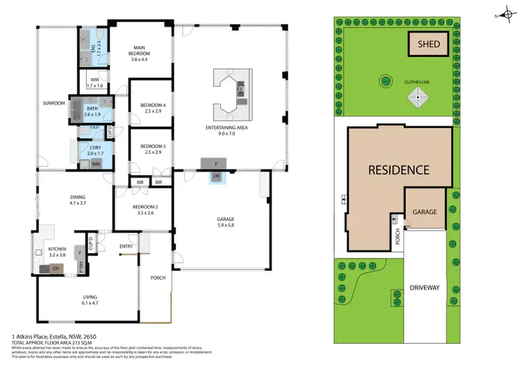 Floorplan of Homely house listing, 1 Atkins Place, Estella NSW 2650