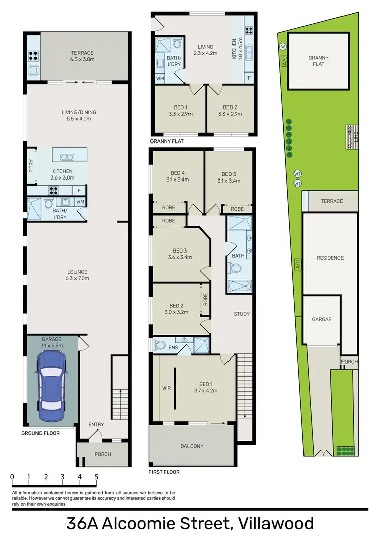 Floorplan of Homely semi-detached listing, 36A Alcoomie Street, Villawood NSW 2163