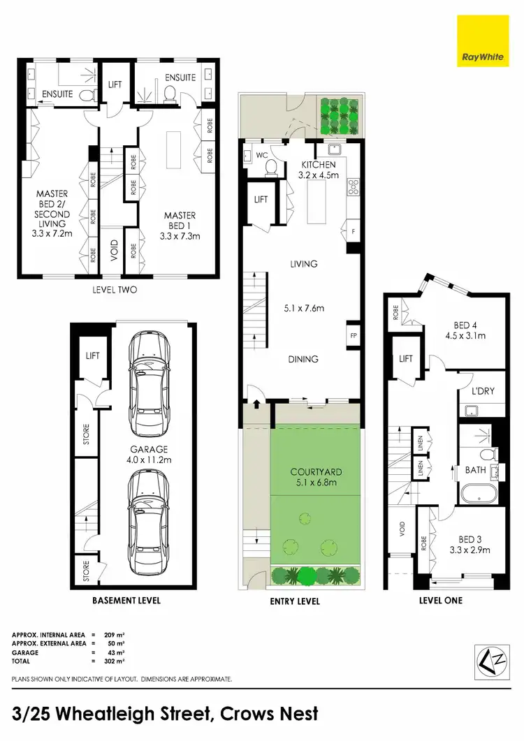 Floorplan of Homely townhouse listing, 3/25 Wheatleigh Street, Crows Nest NSW 2065