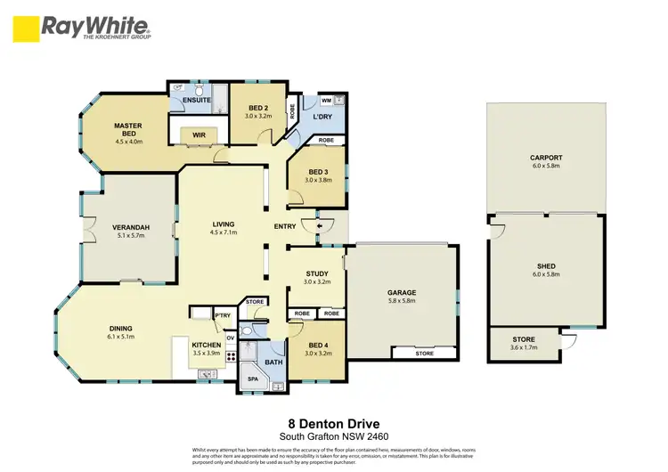 Floorplan of Homely house listing, 8 Denton Drive, South Grafton NSW 2460
