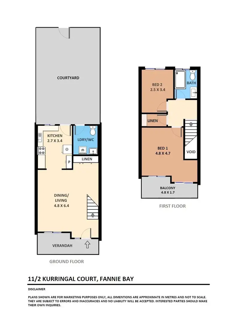 Floorplan of Homely unit listing, 11/2 Kurringal Court, Fannie Bay NT 820