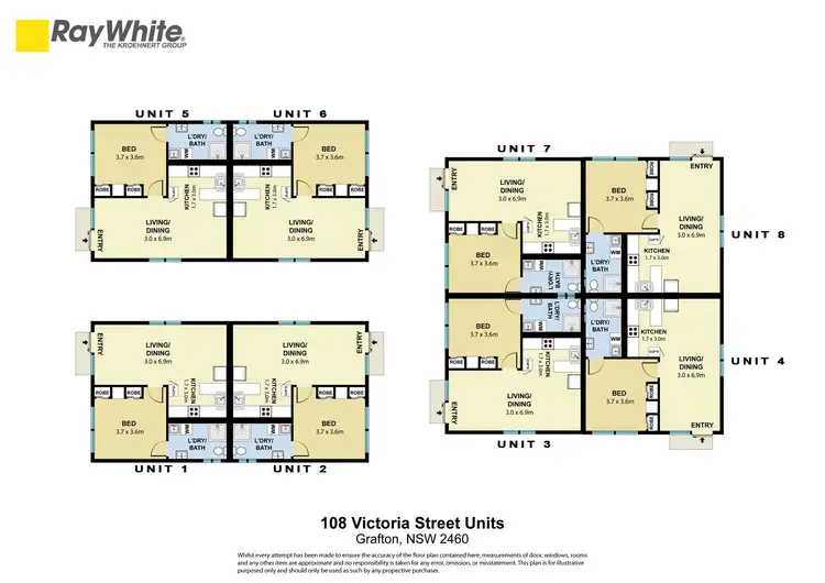 Floorplan of Homely block of units listing, 1-8/108 Victoria Street, Grafton NSW 2460