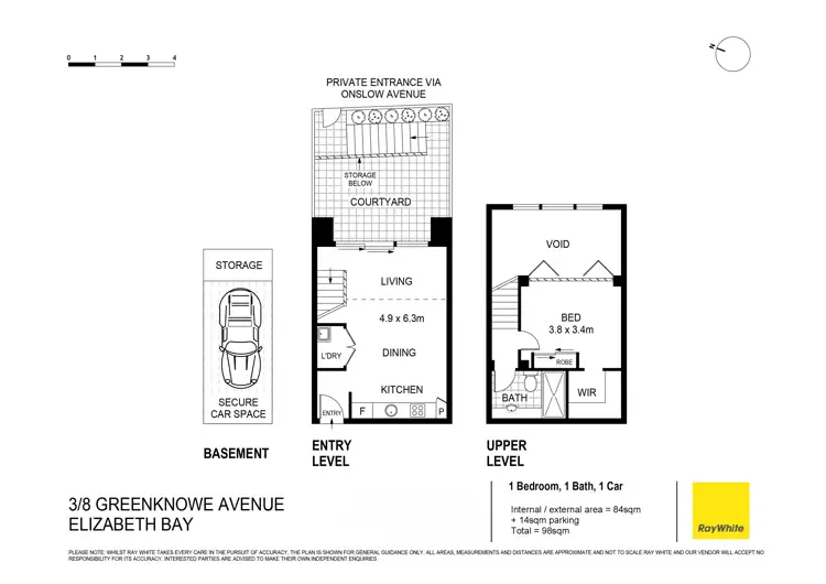 Floorplan of Homely apartment listing, 3/8 Greenknowe Avenue, Elizabeth Bay NSW 2011