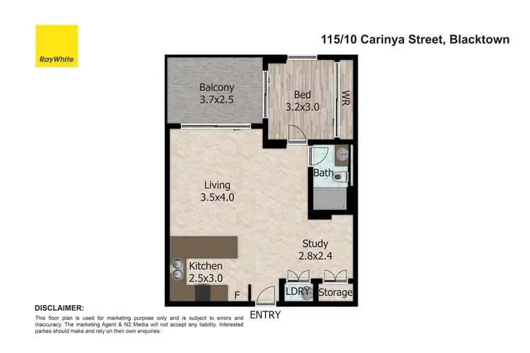 Floorplan of Homely apartment listing, 115/10-14 Carinya Street, Blacktown NSW 2148