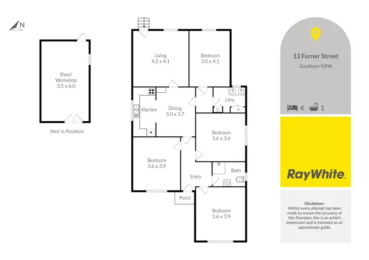 Floorplan of Homely house listing, 13 Furner Street, Goulburn NSW 2580