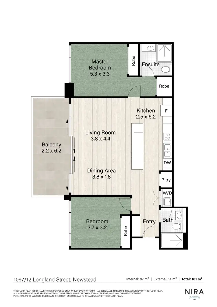 Floorplan of Homely unit listing, 1097/12 Longland Street, Newstead QLD 4006