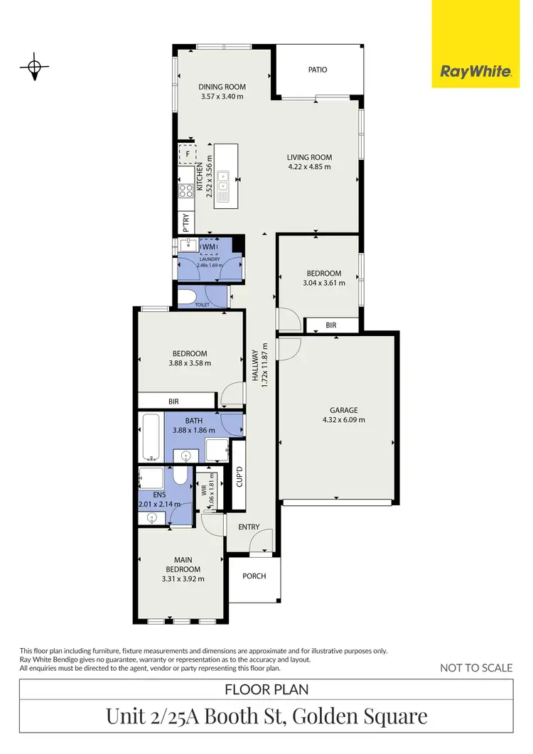 Floorplan of Homely townhouse listing, 2/25A Booth Street, Golden Square VIC 3555