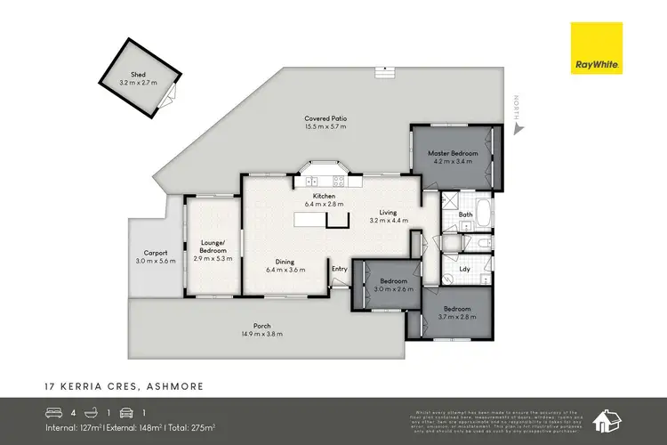 Floorplan of Homely house listing, 17 Kerria Crescent, Ashmore QLD 4214