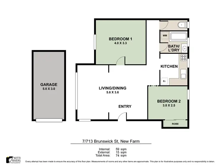 Floorplan of Homely apartment listing, 8/713 Brunswick Street, New Farm QLD 4005
