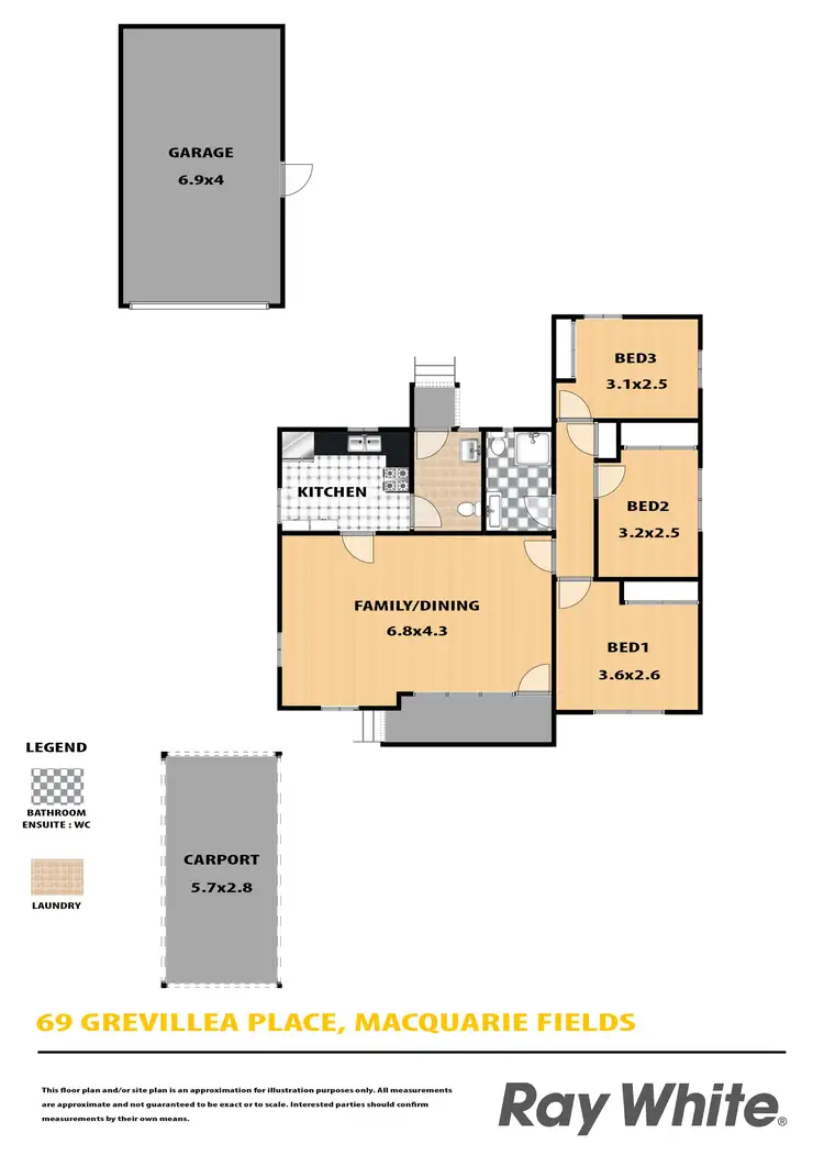 Floorplan of Homely house listing, 69 Grevillea Crescent, Macquarie Fields NSW 2564