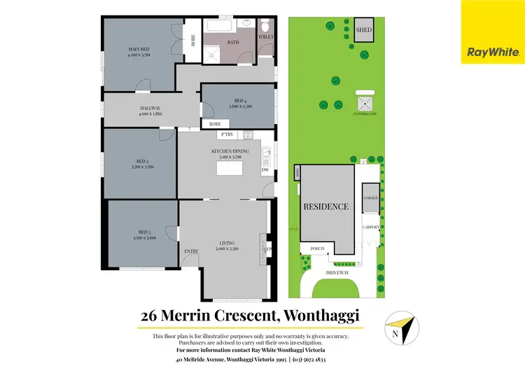 Floorplan of Homely house listing, 26 Merrin Crescent, Wonthaggi VIC 3995