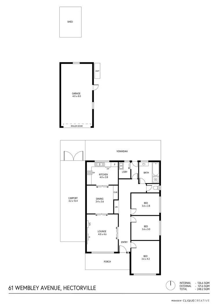 Floorplan of Homely house listing, 61 Wembley Avenue, Hectorville SA 5073