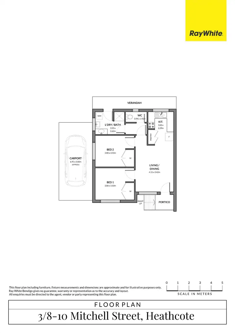 Floorplan of Homely house listing, 3/8-10 Mitchell Street, Heathcote VIC 3523
